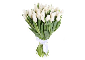 Букет 35 белых тюльпанов c доставкой с доставкой с доставкой с доставкой