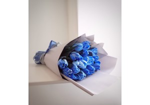 Букет радужных тюльпанов синий c доставкой с доставкой с доставкой с доставкой